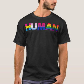 HUMAN LGBT Flag Gay Pride Monat Transgender Rainbo T-Shirt