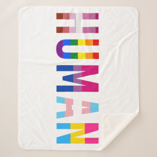 HUMAN LGBT Flag Gay Pride Monat Transgender Sherpadecke