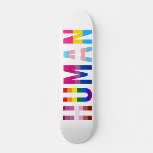 HUMAN LGBT Flag Gay Pride Monat Transgender Skateboard (Vorne)