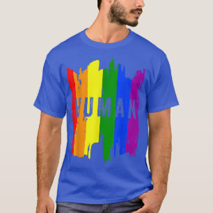 HUMAN LGBT Flag Gay Pride Monat Transgender T-Shir T-Shirt