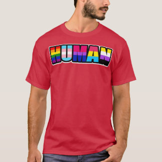 HUMAN LGBT Flag Gay Pride Monat Transgender T-Shirt