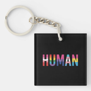 HUMAN LGBT-Flagge Gay-Pride-Monat Transgender Schlüsselanhänger