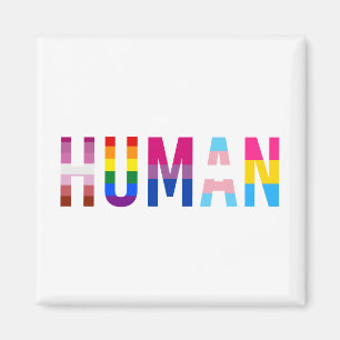 HUMAN LGBT-Flagge Gay Pride Month Transgender Magnet