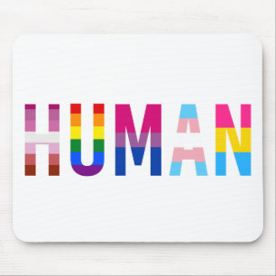 HUMAN LGBT-Flagge Gay Pride Month Transgender Mousepad