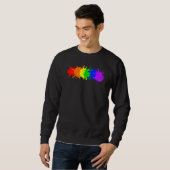 Human LGBT Gay Pride Flag Rainbow Flag Sweatshirt (Vorne ganz)