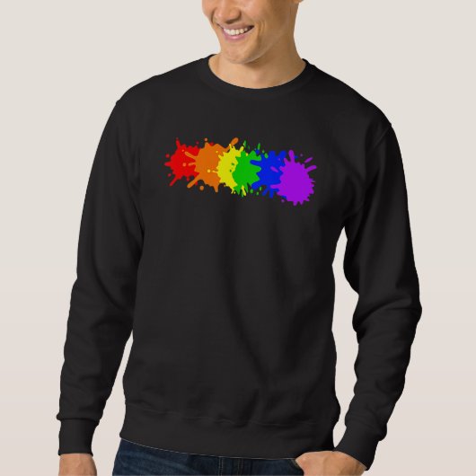 Human LGBT Gay Pride Flag Rainbow Flag Sweatshirt (Vorderseite)