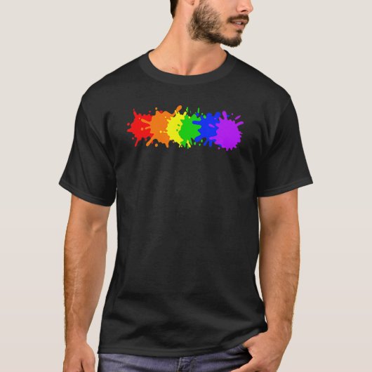 Human LGBT Gay Pride Flag Rainbow Flag T-Shirt (Vorderseite)