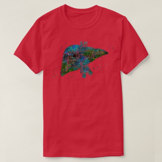 Human Liver Anatomy T-Shirt (Design vorne)