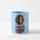 Human Machine Evolution AI Kunst Tasse (Zentrum)