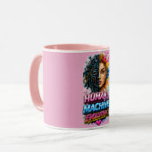 Human Machine Evolution Tasse – AI Kunst Kaffeetas (Vorderseite Links)