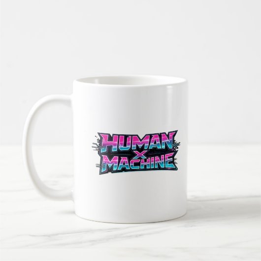 Human × Machine futuristische Tech-Kaffeetasse Kaffeetasse (Links)