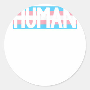 Human Männer Shirt Gay Pride T-Shirt Stolz Gay Pri Runder Aufkleber