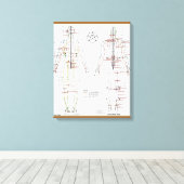 Human Meridians & Pressure Pt Chart verpackt Canva Leinwanddruck (Insitu (Holzboden))