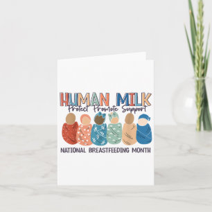 Human Milk Moms Milk S Nationaler Monat des Stille Karte