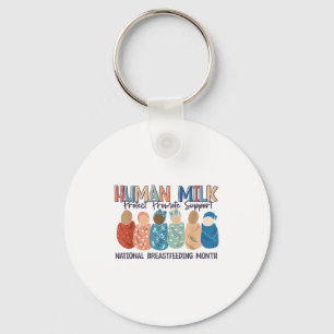Human Milk Moms Milk S Nationaler Monat des Stille Schlüsselanhänger