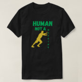 Human Not a Machine for Futuristic Identity T-Shirt (Design vorne)