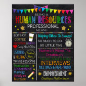 Human Resources Beruflich Office Poster (Vorne)