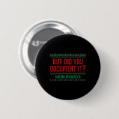 Human Resources Hr Christmas Women But Did You Doc Button (Vorne & Hinten)