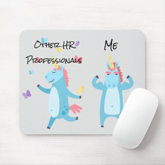 Human Resources HR Unicorn Funny Gift Mousepad (Mit Mouse)