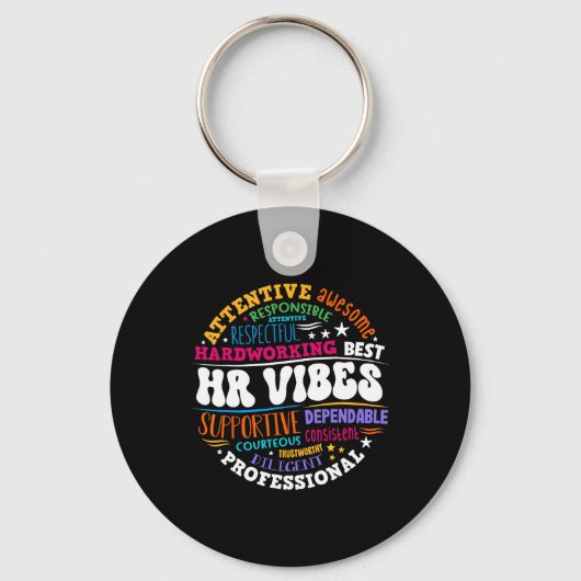 Human Resources Hr Vibes Analyst Employee Apprecia Schlüsselanhänger (Vorderseite)