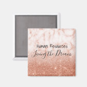Human Resources Living the Dream Work Office Magnet (Vorderseite/Rückseite)