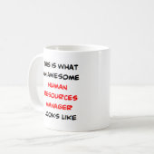 human resources manager, awesome kaffeetasse (Vorderseite Links)