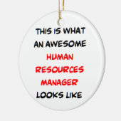 human resources manager, awesome keramik ornament (Links)