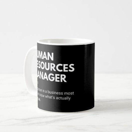 Human Resources Manager Flatscreen Definition Kaffeetasse (Vorderseite Links)