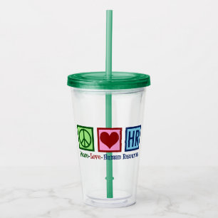 Human Resources Peace Liebe Personalabteilung Acryltrinkbecher