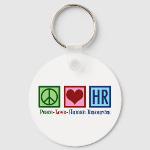 Human Resources Peace Liebe Personalabteilung Schlüsselanhänger
