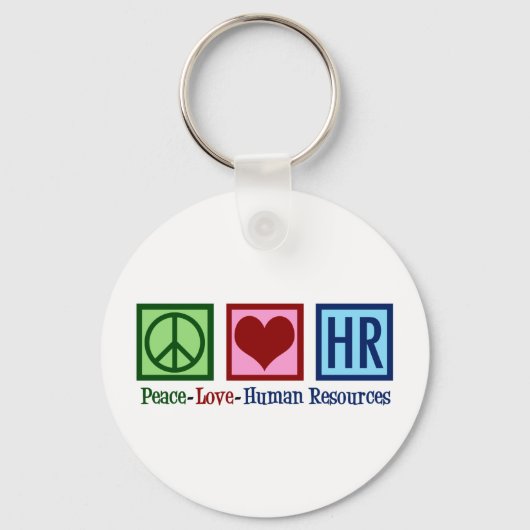 Human Resources Peace Liebe Personalabteilung Schlüsselanhänger (Vorderseite)