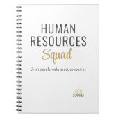 Human Resources Squad – Personalized Notebook Notizblock (Vorderseite)