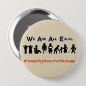 Human Rights Equality Disability Protest Button (Vorne & Hinten)