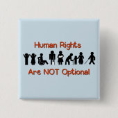Human Rights Equality Disability Protest Button (Vorderseite)