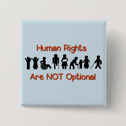 Human Rights Equality Disability Protest Button (Vorderseite)