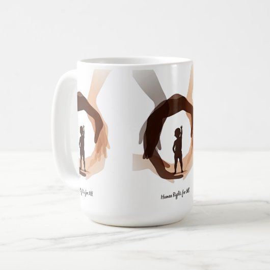 Human Rights for All – Minimal Diversity Circle De Kaffeetasse (Vorderseite Links)