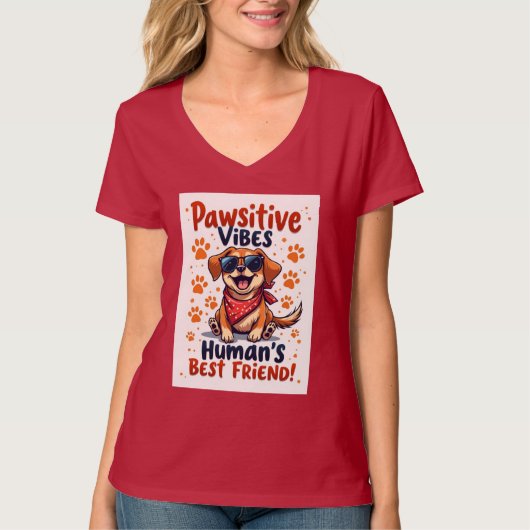 Human’s Best Friend Cute Dog T-Shirt (Vorderseite)