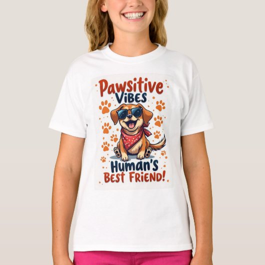 Human’s Best Friend Cute Dog T-Shirt (Vorderseite)