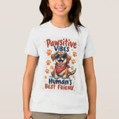 Human’s Best Friend Cute Dog Tri-Blend Shirt (Vorderseite)