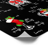 Human Skeleton Anatomy Christmas Medical Student X Poster (Ecke)