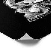 Human Skull Anatomy in Black and White Print Poster (Ecke)