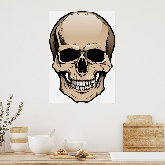 Human Skull Poster (Küche)