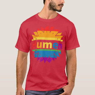 HUMAN Sunflower LGBT Gay Pride Geschenk T-Shirt