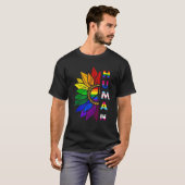 Human Sunflower Rainbow LGBT Flag Gay Pride Suppor T-Shirt (Vorne ganz)