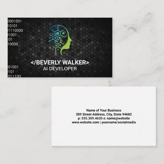 Human Tech-Logo Visitenkarte (Vorne/Hinten)