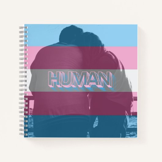 Human Trans Pride Notebook Notizblock (Vorderseite)