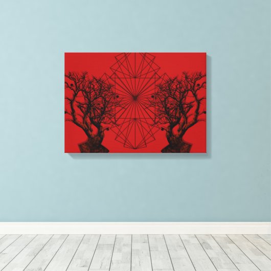 human tree leinwanddruck (Insitu (Holzboden))