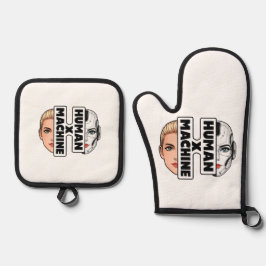 HUMAN x MACHINE Ofenhandschuh & Topflappen-Set