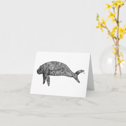 HuManatee Notecards Karte (Gelbe Blume)