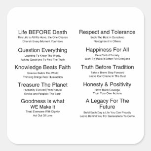 Humandments Quadratischer Aufkleber